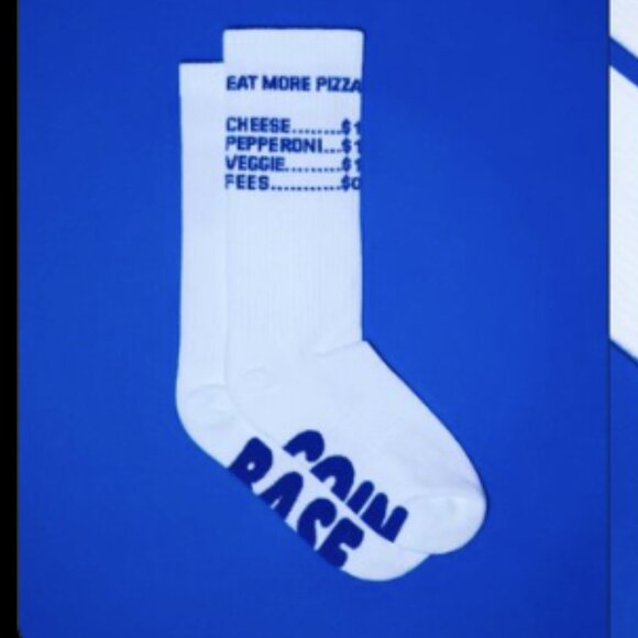 Coinbase Pizza socks NWT - Picture 1 of 8